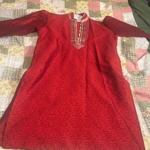 Elegant Red Men's Kurta